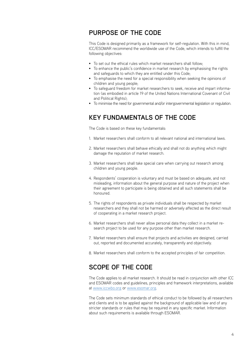 Icc / Esomar International Code on Market and Social Research, Page 6