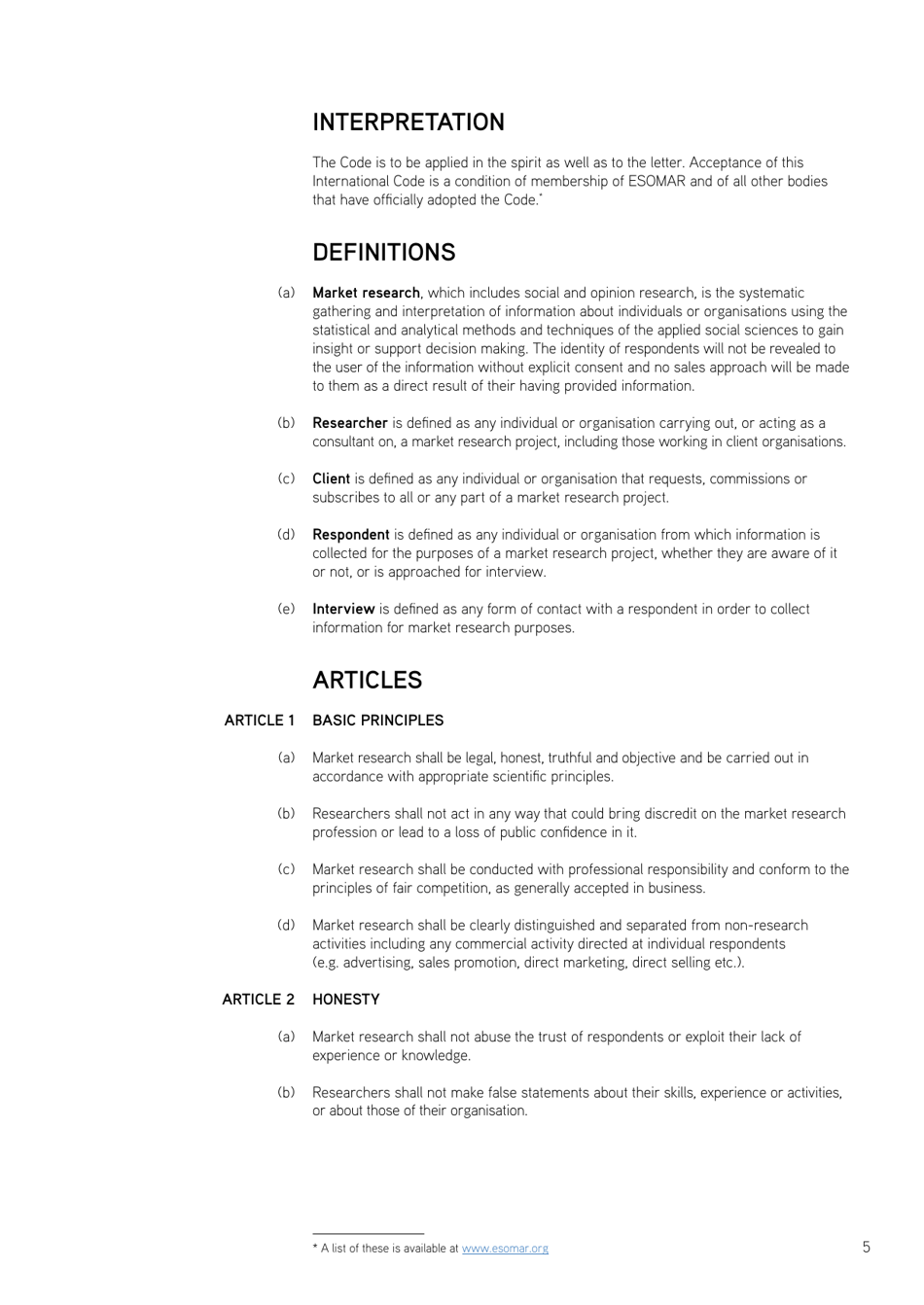 Icc / Esomar International Code on Market and Social Research, Page 7