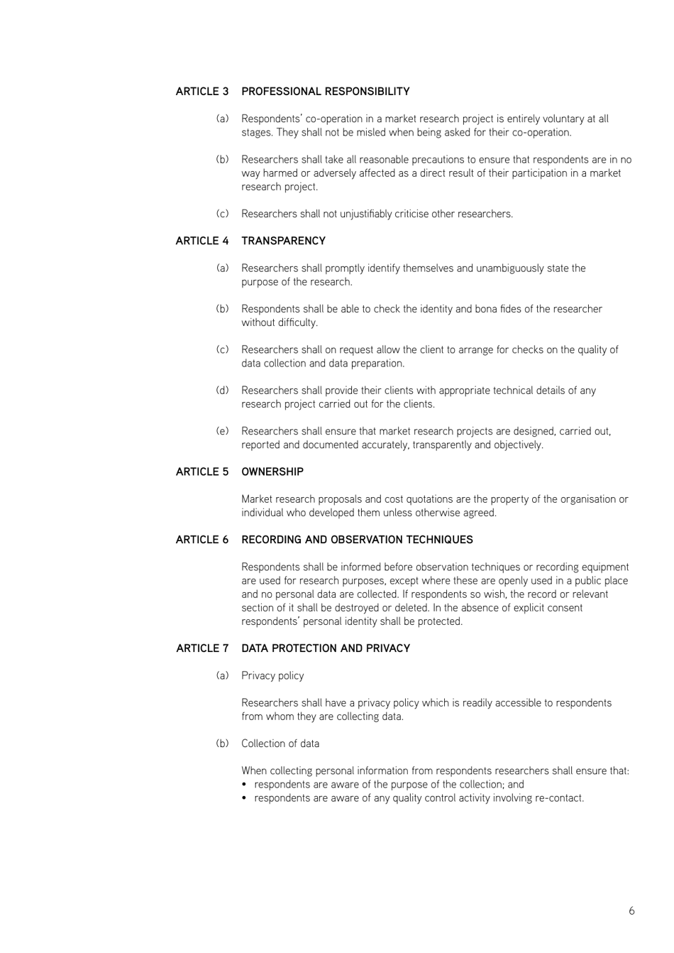Icc / Esomar International Code on Market and Social Research, Page 8