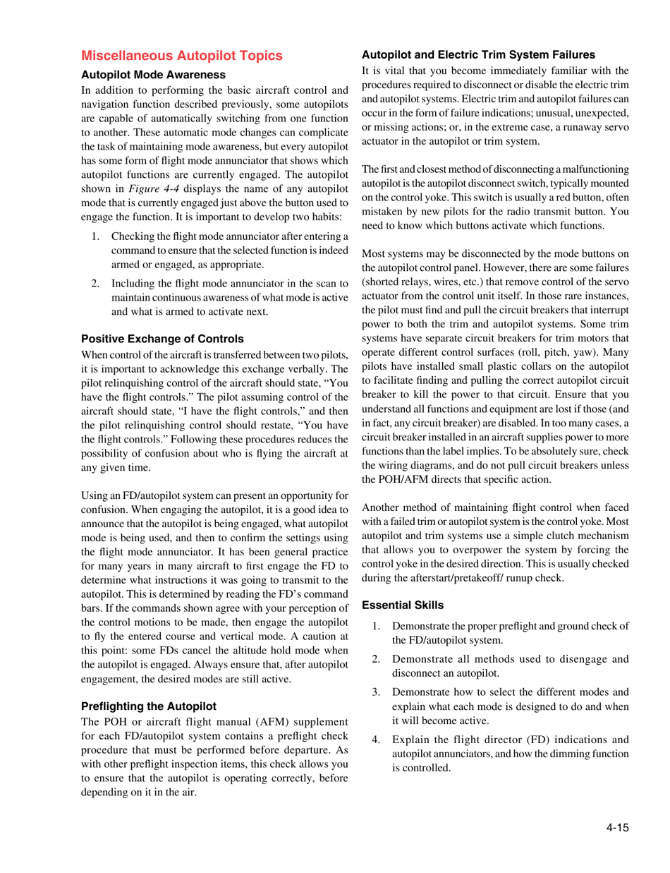 Advanced Avionics Handbook Chapter 4 Automated Flight Control Fill