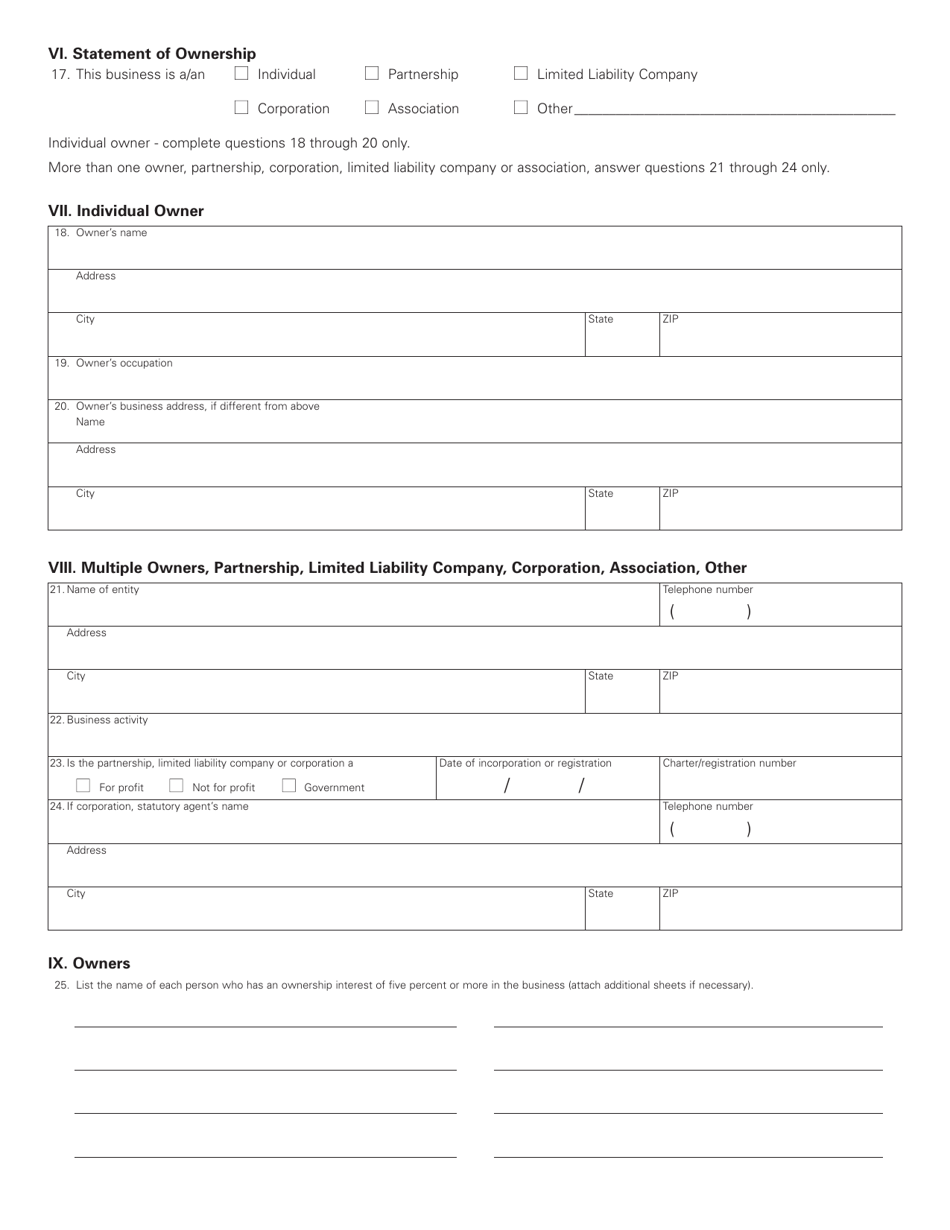 Form HEA5134 Health Care Facility Initial License Application - Ohio, Page 3