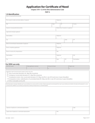 Form HEA0803 Application for Certificate of Need - Ohio, Page 3