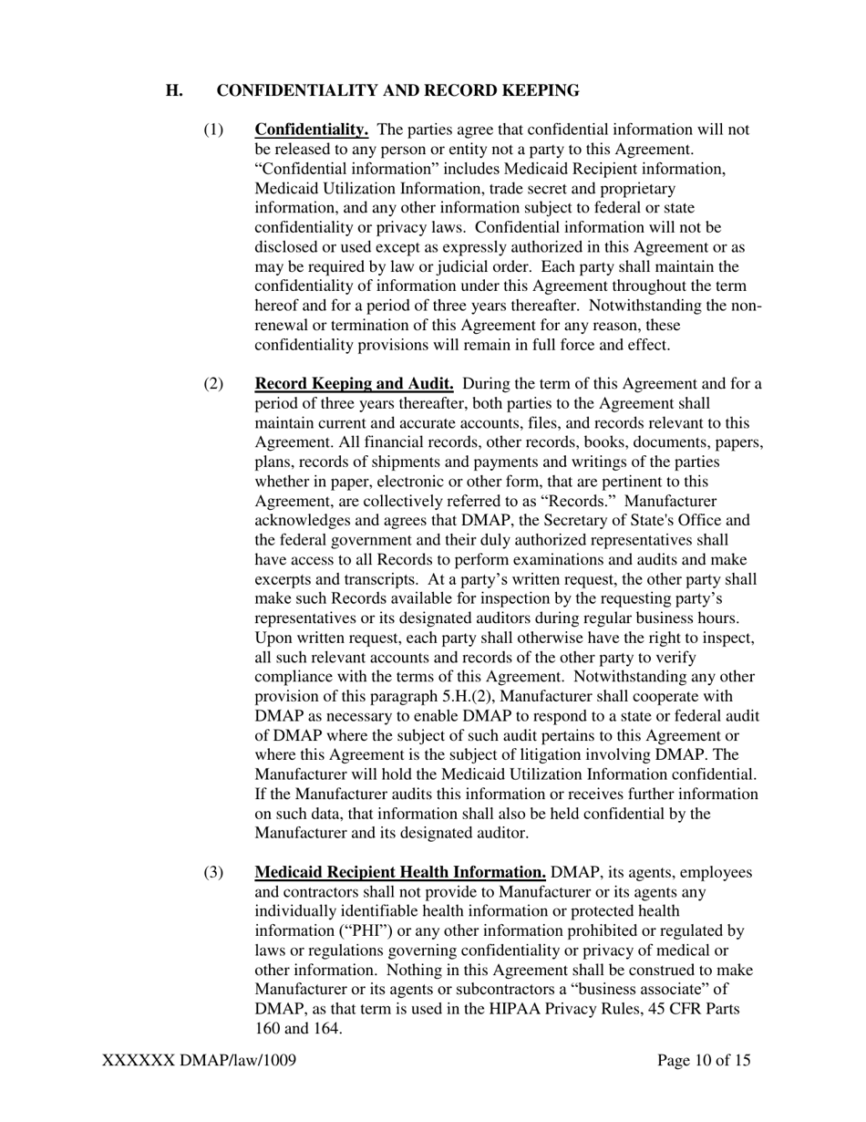 Supplemental Rebate Agreement - Oregon, Page 10