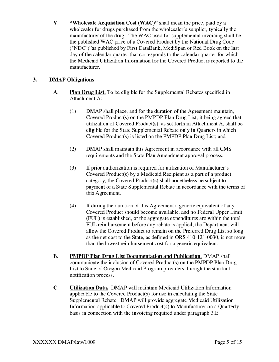 Supplemental Rebate Agreement - Oregon, Page 5