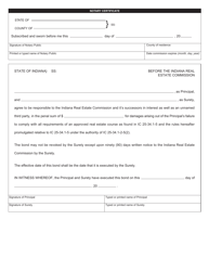 State Form 35229 Pre-licensing Course Provider Annual Report and Surety Bond - Indiana, Page 2