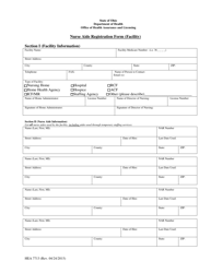 Form HEA7713 Nurse Aide Registration Form (Facility) - Ohio, Page 2