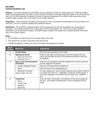 ICS Form 205A Communications List, Page 2