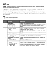ICS Form 206 Medical Plan, Page 2