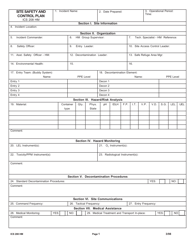 ICS Form 208 HM Site Safety and Control Plan