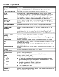 ICS Form 219-7 Equipment Card (Yellow), Page 2