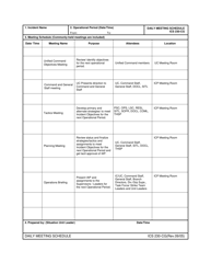 Document preview: ICS Form 230-CG Daily Meeting Schedule