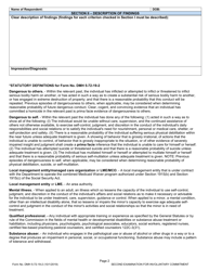 Form DMH5-72-19-2 24 Hour Facility Exam for Involuntary Commitment - North Carolina, Page 2