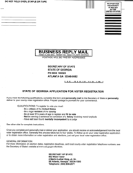 State of Georgia Application for Voter Registration - Georgia (United States), Page 2