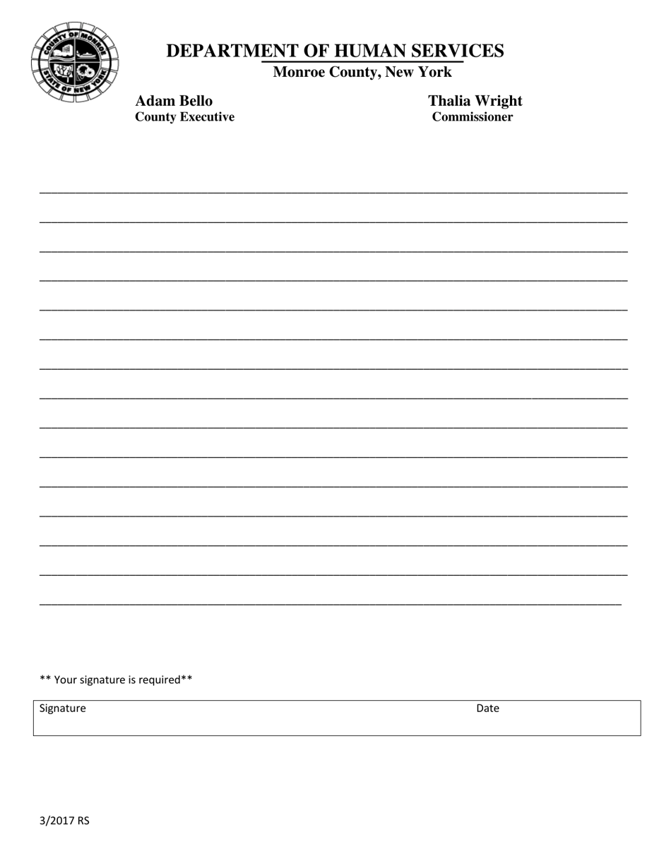 Day Care Absent Parent Form - Monroe County, New York, Page 2