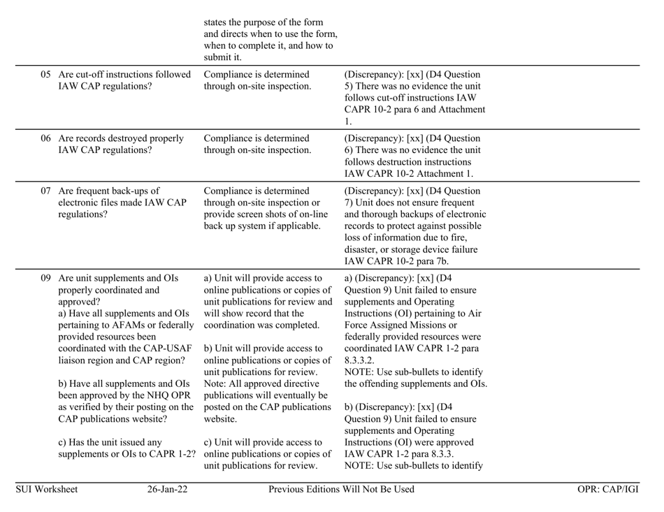 Form D-4 Sui Worksheet - Administration, Page 3