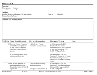 Document preview: Form D-3 Sui Worksheet - Finance