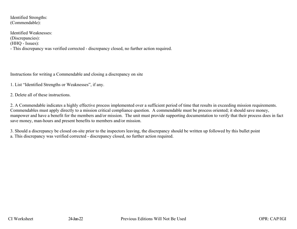 Form C-4 Ci Worksheet - Aircraft Management, Page 12