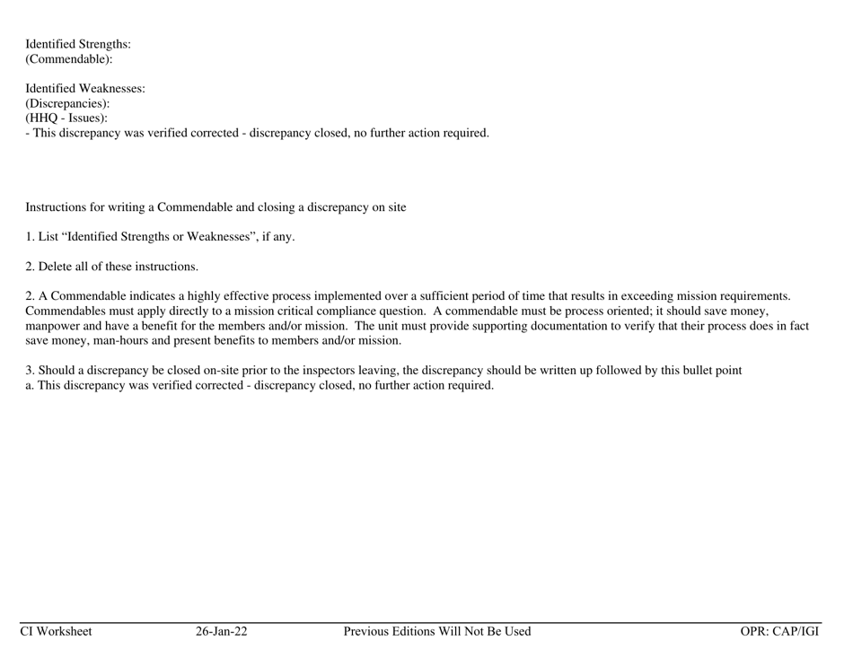Form D-4 Ci Worksheet - Administration, Page 3