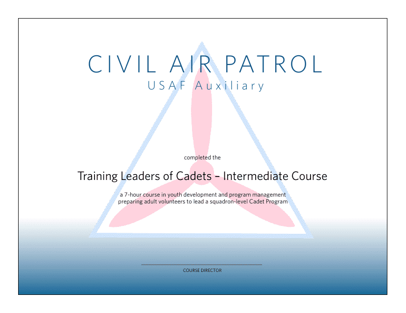 Training Leaders of Cadets - Intermediate Course Certificate