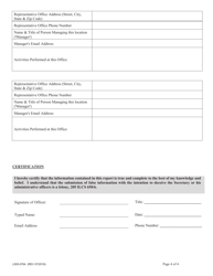 Form L505-0764 Foreign Bank Representative Office Annual Report - Illinois, Page 4
