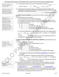 Formulario E-O3500.4 Orden De Desalojo - Illinois (Spanish), Page 2