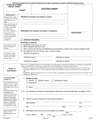 Document preview: Form E-O3500.4 Eviction Order - Illinois