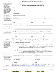 Document preview: Form E-TV3504.2 Notice of Termination for Lease Violation (Other Than Non-payment of Rent) - Illinois