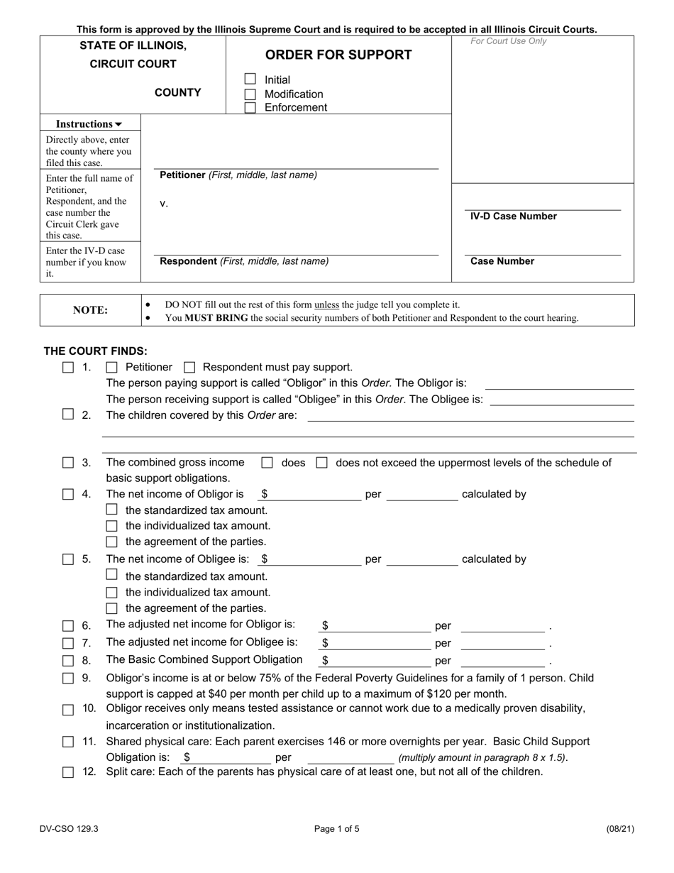 Form DV-CSO129.3 - Fill Out, Sign Online and Download Fillable PDF ...