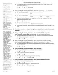 Form DV-P103.3 Petition for Dissolution of Marriage/Civil Union (Divorce No Children) - Illinois, Page 2