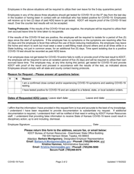 Covid-19 Leave Request Form - Kansas, Page 2