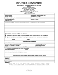 Formulario ES-8 Documento Para Una Queja De Empleo - Kentucky (Spanish)