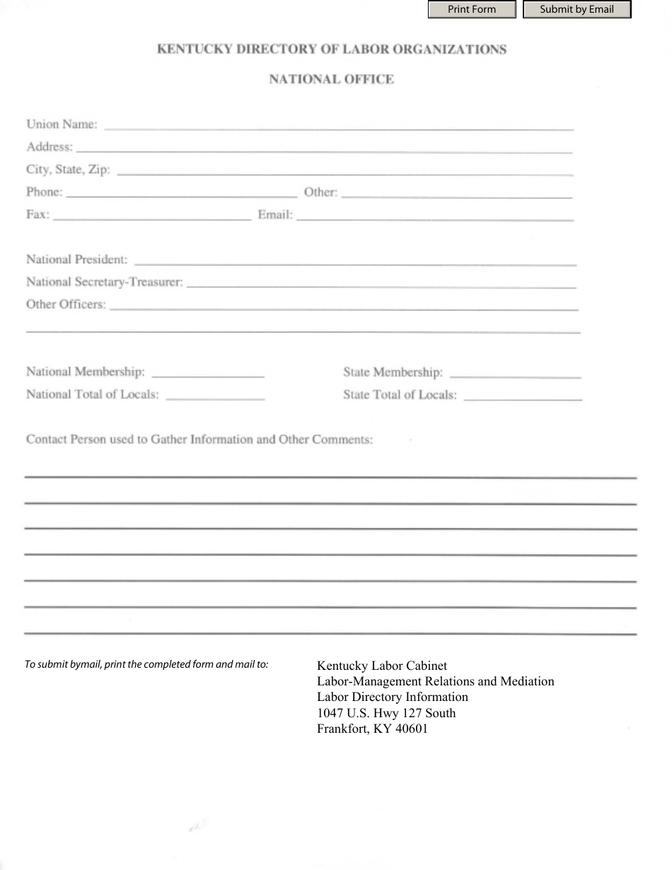 Kentucky National Office Form - Fill Out, Sign Online and Download PDF ...