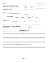 Form 110-I Agreement as to Compensation and Order Approving Settlement - Injury - Kentucky, Page 3