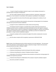 Drug-Free Workplace Application - Kentucky, Page 2