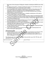 State Form 51803 Request for Enrollment in the Voluntary Exclusion Program (Vep) - Sample - Indiana, Page 2