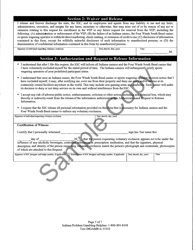 State Form 51803 Request for Enrollment in the Voluntary Exclusion Program (Vep) - Sample - Indiana, Page 5