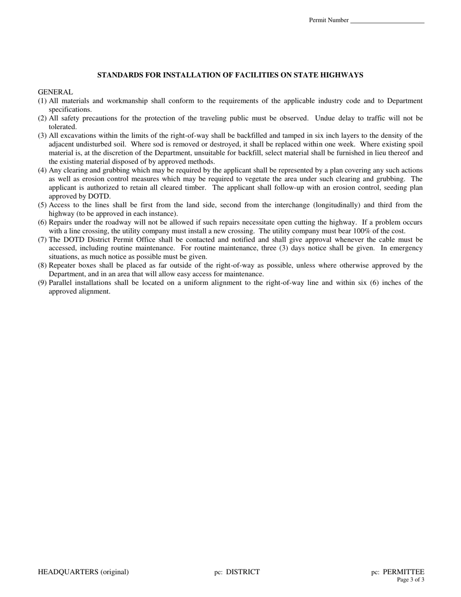 Project Permit - Louisiana, Page 3