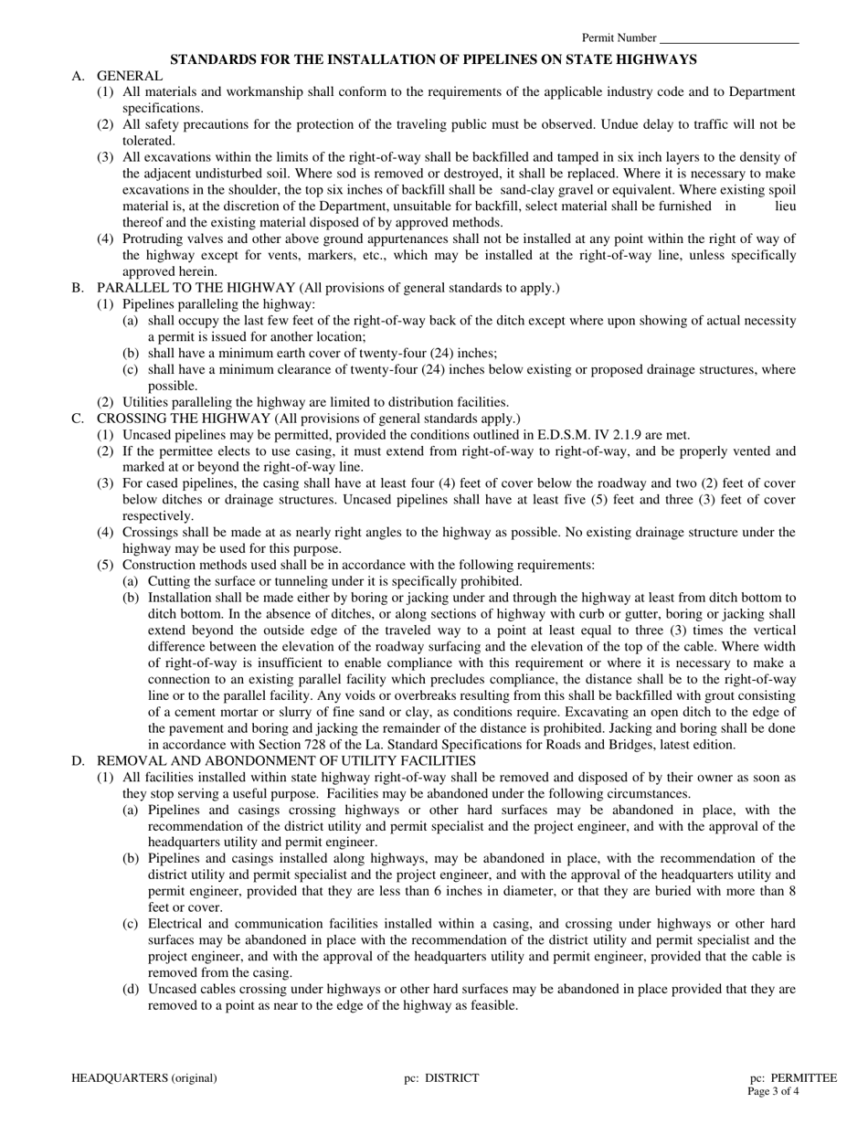 Louisiana Utility Permit - Fill Out, Sign Online and Download PDF ...