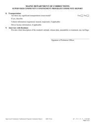 Attachment F Supervised Community Confinement Program Community Report - Maine, Page 2