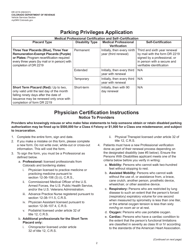 Form DD2219 Parking Privileges Application - Colorado, Page 2