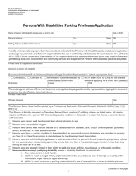 Form DD2219 Parking Privileges Application - Colorado, Page 4