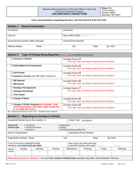 Document preview: Form DOC.231.21C Circumstance Change Form - Child Care Scholarship Program - Maryland