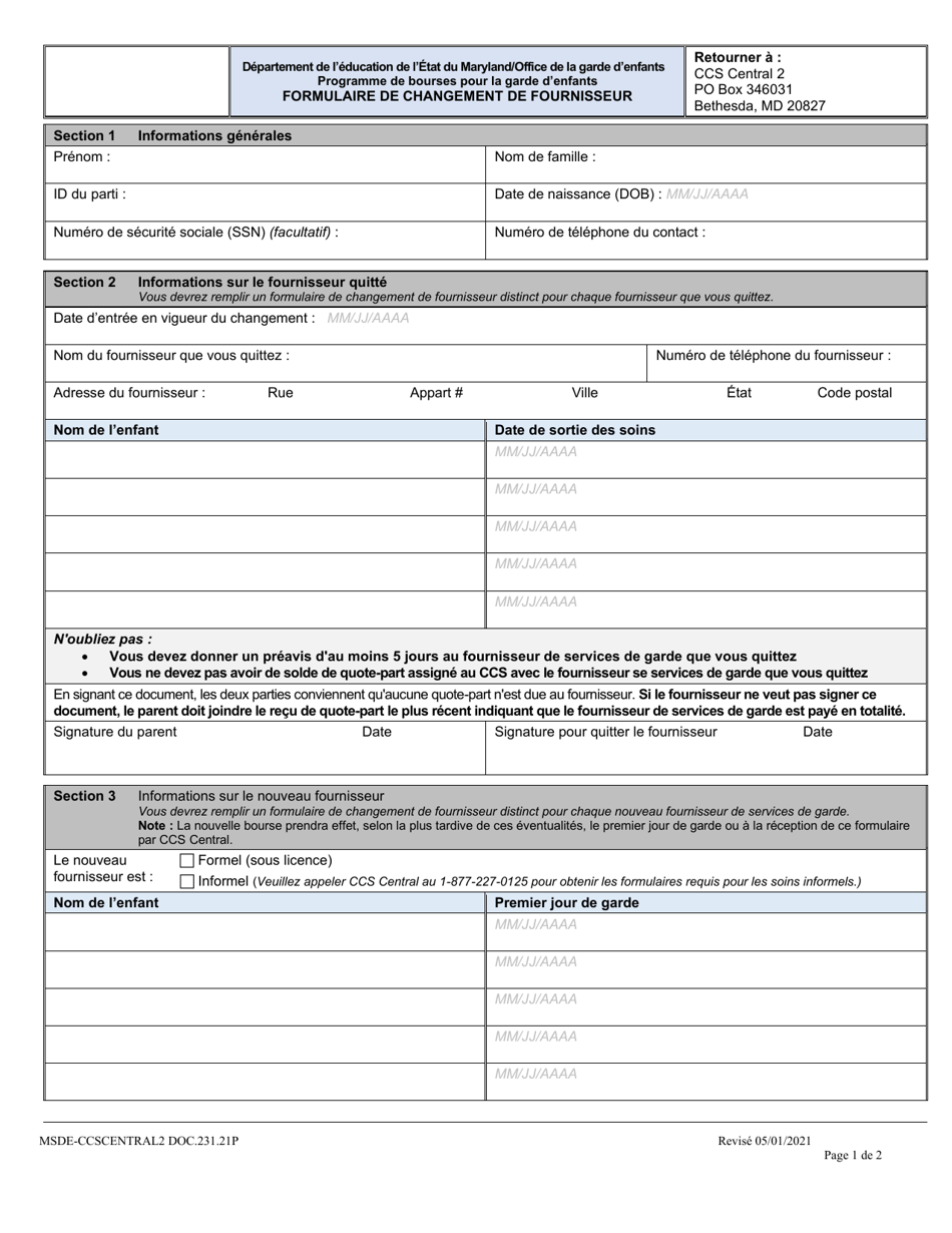 Forme DOC.231.21P - Fill Out, Sign Online and Download Fillable PDF ...