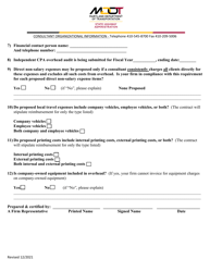 Consultant Organizational Information Form - Maryland, Page 2