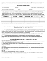 Form EQP3422 Application for Level 5 Certification - Michigan, Page 4