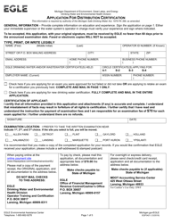 Form EQP3421 Application for Distribution Certification - Michigan, Page 3