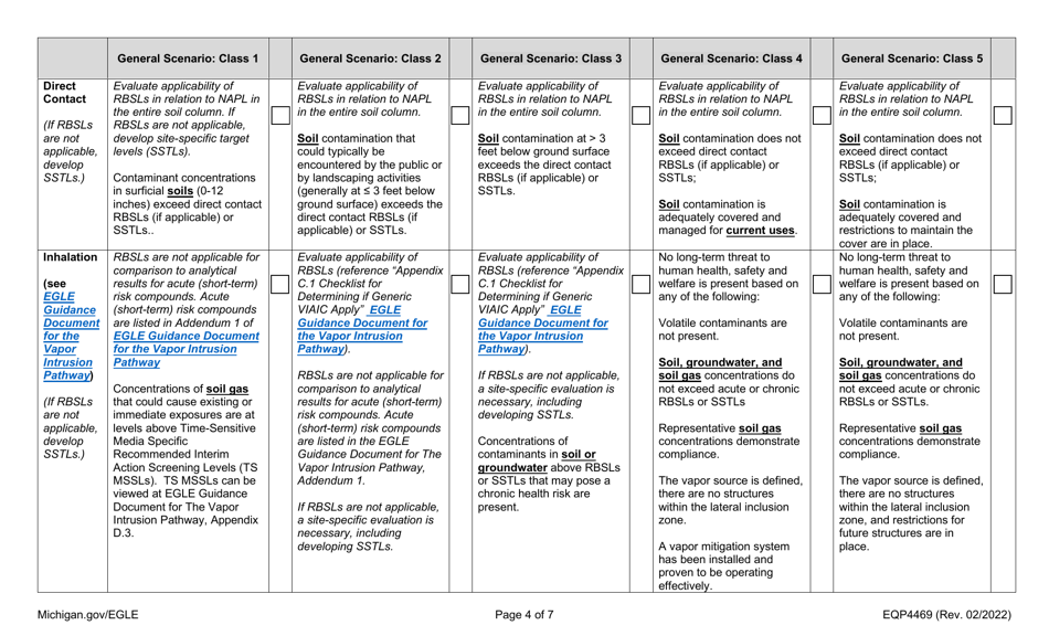 Form EQP4469 Leaking Underground Storage Tank Site Classification Form - Michigan, Page 4