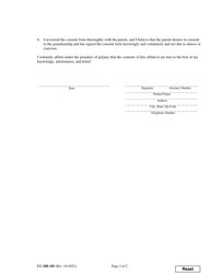 Form CC-DR-105 (9-102.7) Attorney Affidavit as to Consent of a Parent to a Private Agency Guardianship - Maryland, Page 2