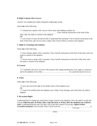 Form CC-DR-100 Consent of Parent to a Public Agency Adoption Without Prior Termination of Parental Rights - Maryland, Page 5