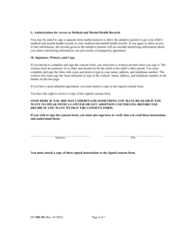 Form CC-DR-101 (9-102.3) Consent of Parent to an Independent Adoption With Termination of Parental Rights - Maryland, Page 4